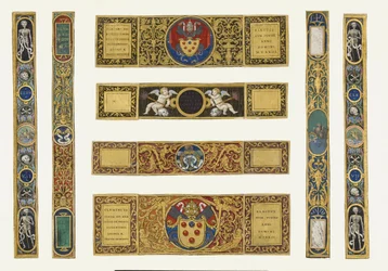 Marlay Snijden Italiaans 33: Acht stroken rand genomen uit een missaal van Paus Clemens VII, na 1523